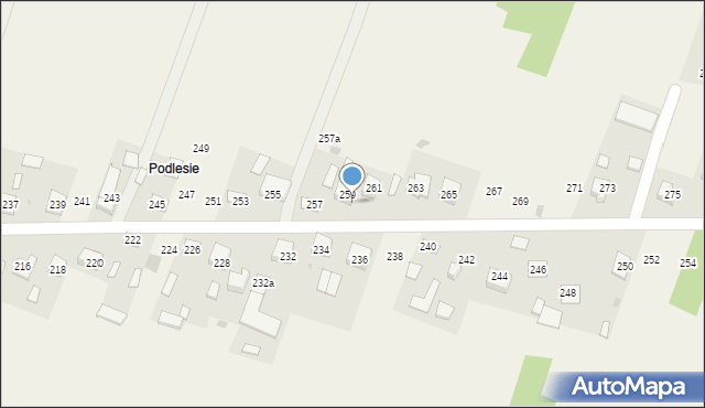 Strupin Duży, Strupin Duży, 259a, mapa Strupin Duży