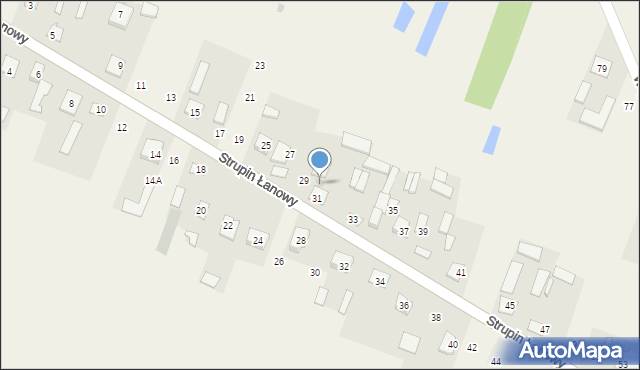 Strupin Duży, Strupin Duży, 31a, mapa Strupin Duży