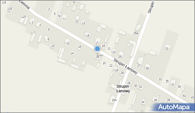 Strupin Łanowy, Strupin Łanowy, 18, mapa Strupin Łanowy