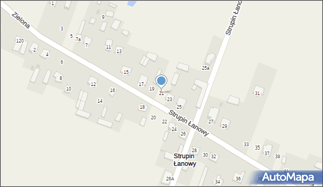 Strupin Łanowy, Strupin Łanowy, 21, mapa Strupin Łanowy