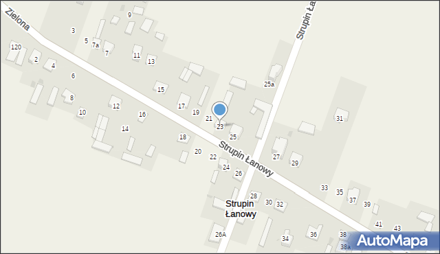 Strupin Łanowy, Strupin Łanowy, 23, mapa Strupin Łanowy
