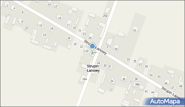 Strupin Łanowy, Strupin Łanowy, 26, mapa Strupin Łanowy