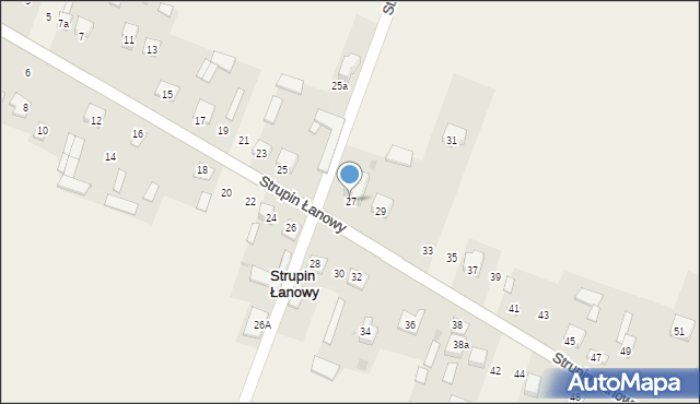 Strupin Łanowy, Strupin Łanowy, 27, mapa Strupin Łanowy