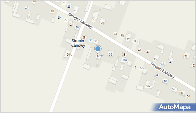 Strupin Łanowy, Strupin Łanowy, 34, mapa Strupin Łanowy