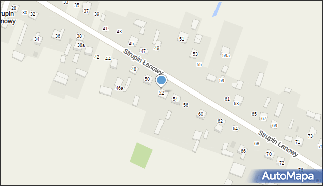 Strupin Łanowy, Strupin Łanowy, 52, mapa Strupin Łanowy