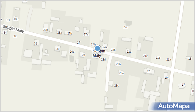 Strupin Mały, Strupin Mały, 25, mapa Strupin Mały