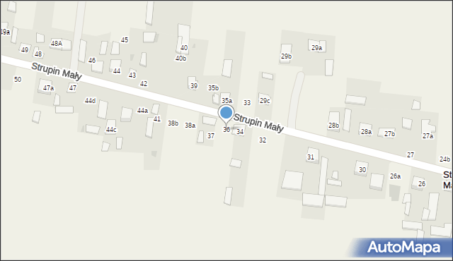 Strupin Mały, Strupin Mały, 36, mapa Strupin Mały