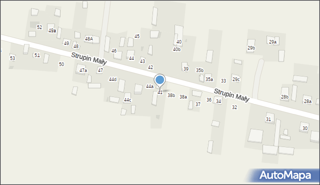 Strupin Mały, Strupin Mały, 41, mapa Strupin Mały