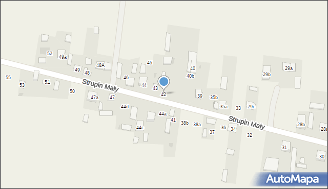 Strupin Mały, Strupin Mały, 42, mapa Strupin Mały