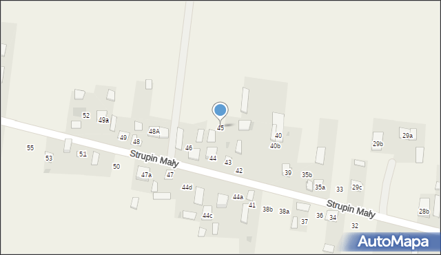Strupin Mały, Strupin Mały, 45, mapa Strupin Mały