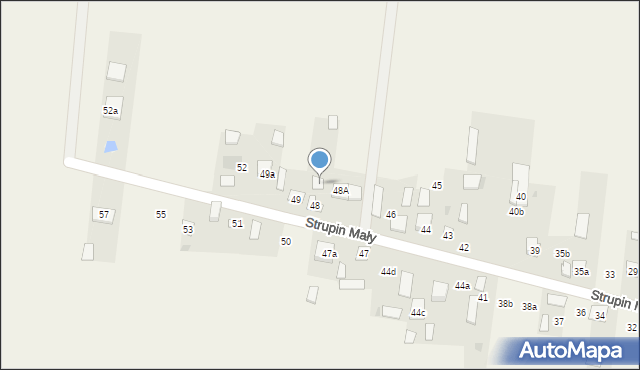 Strupin Mały, Strupin Mały, 48C, mapa Strupin Mały