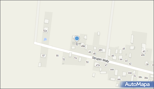 Strupin Mały, Strupin Mały, 52, mapa Strupin Mały