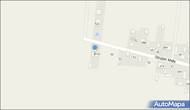 Strupin Mały, Strupin Mały, 57, mapa Strupin Mały