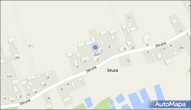 Struża, Struża, 22A, mapa Struża