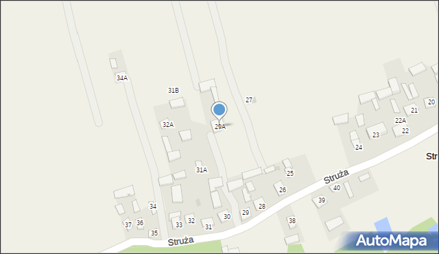 Struża, Struża, 29A, mapa Struża