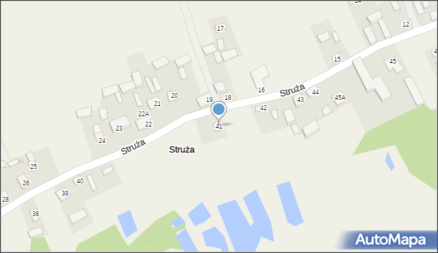 Struża, Struża, 41, mapa Struża