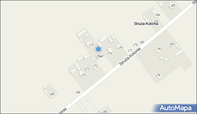 Struża-Kolonia, Struża-Kolonia, 173A, mapa Struża-Kolonia