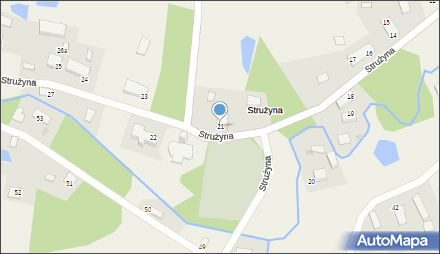 Strużyna, Strużyna, 21, mapa Strużyna