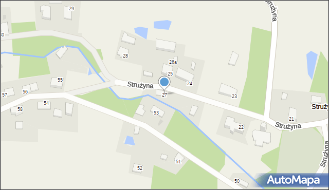 Strużyna, Strużyna, 27, mapa Strużyna