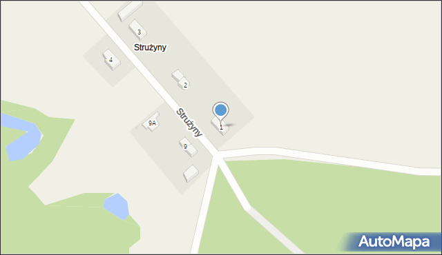 Strużyny, Strużyny, 1, mapa Strużyny