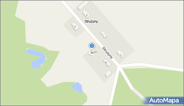 Strużyny, Strużyny, 9A, mapa Strużyny