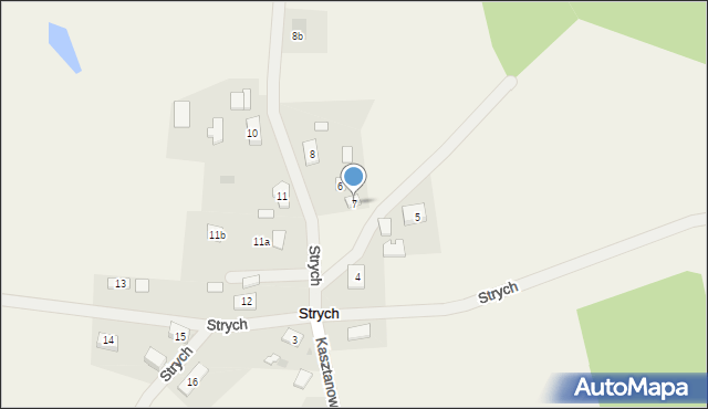 Strych, Strych, 7, mapa Strych