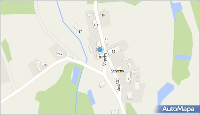 Strychy, Strychy, 39, mapa Strychy