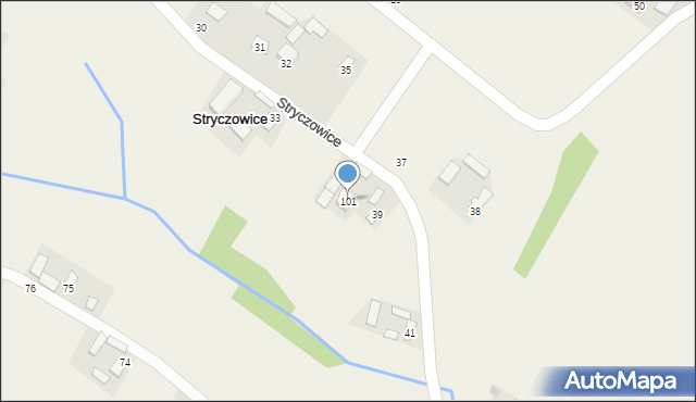 Stryczowice, Stryczowice, 101, mapa Stryczowice