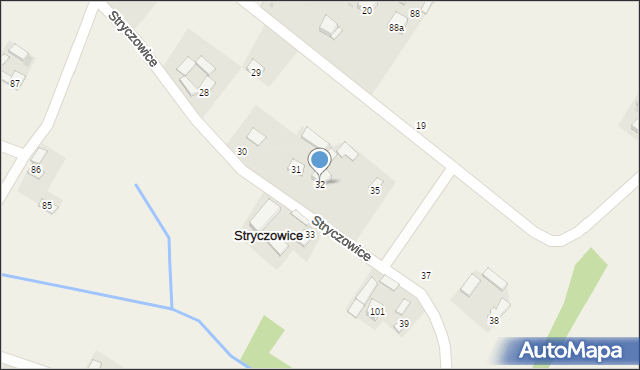 Stryczowice, Stryczowice, 32, mapa Stryczowice