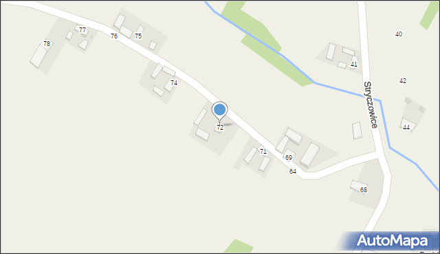 Stryczowice, Stryczowice, 72, mapa Stryczowice