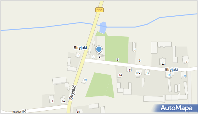 Stryjaki, Stryjaki, 4, mapa Stryjaki