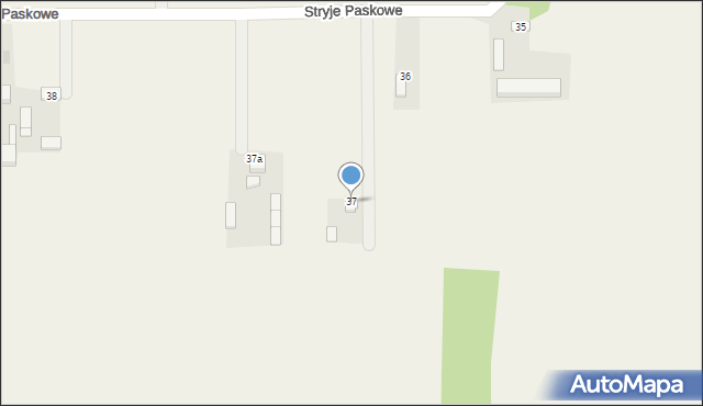 Stryje Paskowe, Stryje Paskowe, 37, mapa Stryje Paskowe