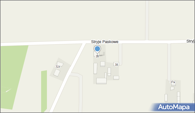 Stryje Paskowe, Stryje Paskowe, 39, mapa Stryje Paskowe