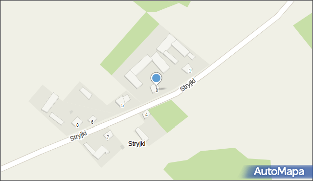 Stryjki, Stryjki, 3, mapa Stryjki