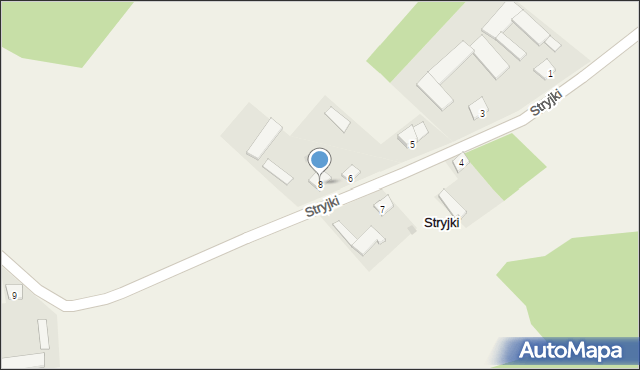 Stryjki, Stryjki, 8, mapa Stryjki