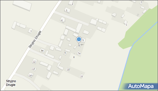 Stryjno Drugie, Stryjno Drugie, 6, mapa Stryjno Drugie