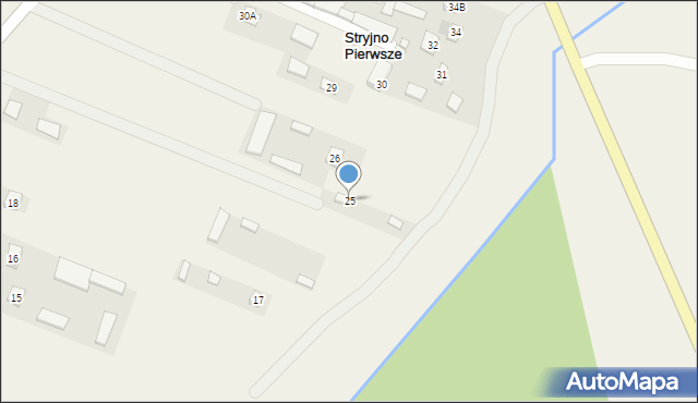 Stryjno Pierwsze, Stryjno Pierwsze, 25, mapa Stryjno Pierwsze