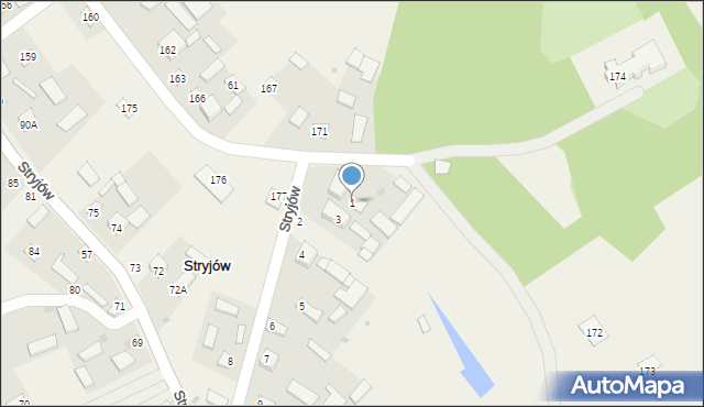 Stryjów, Stryjów, 1, mapa Stryjów