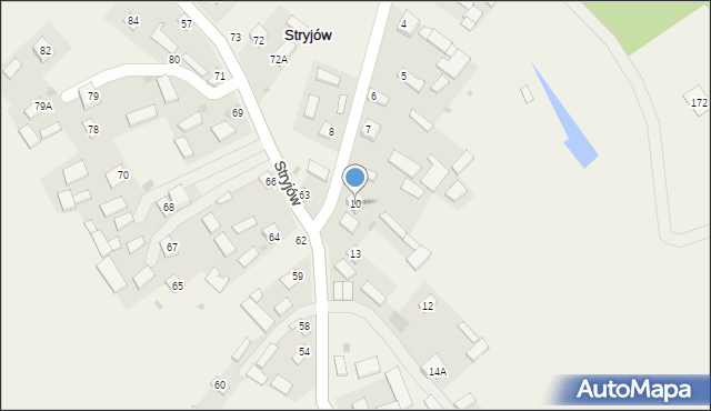 Stryjów, Stryjów, 10, mapa Stryjów