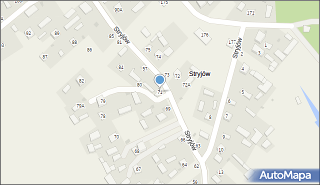 Stryjów, Stryjów, 71, mapa Stryjów