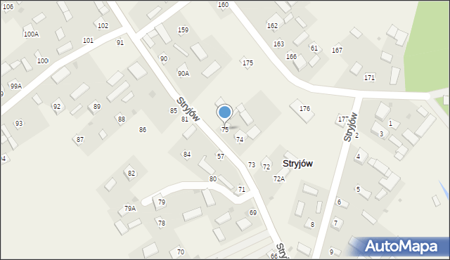 Stryjów, Stryjów, 75, mapa Stryjów