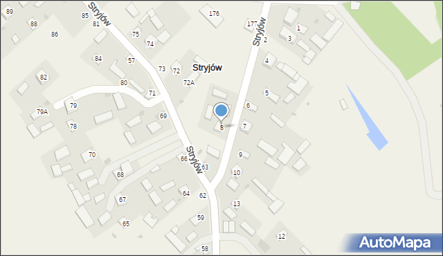 Stryjów, Stryjów, 8, mapa Stryjów