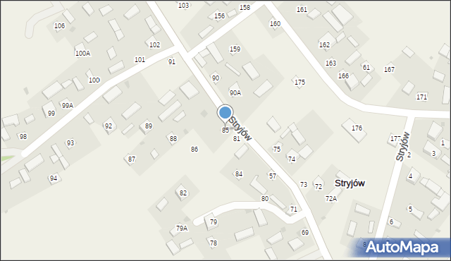 Stryjów, Stryjów, 85, mapa Stryjów