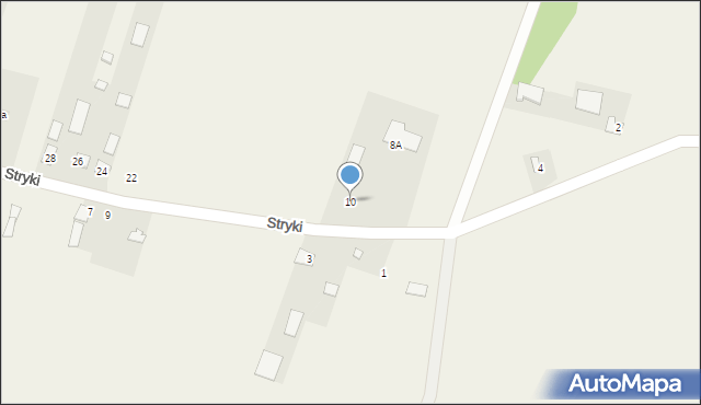 Stryki, Stryki, 10, mapa Stryki