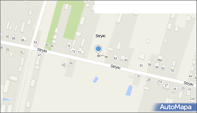 Stryki, Stryki, 68, mapa Stryki