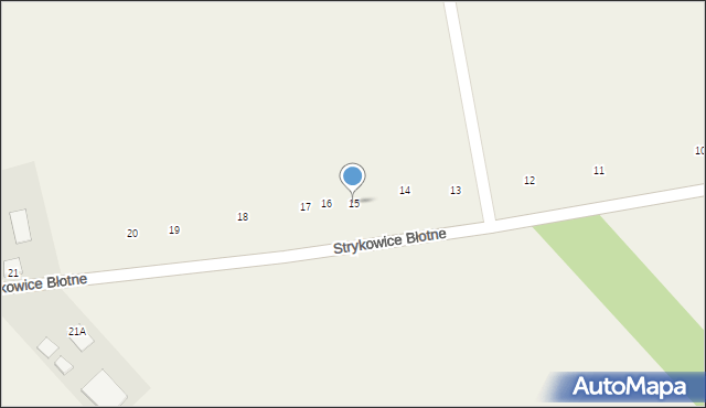 Strykowice Błotne, Strykowice Błotne, 15, mapa Strykowice Błotne