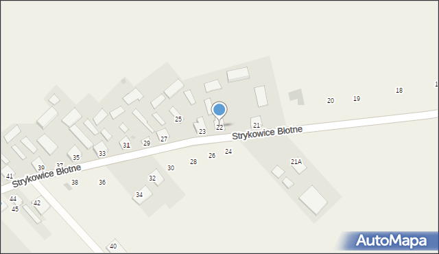 Strykowice Błotne, Strykowice Błotne, 22, mapa Strykowice Błotne