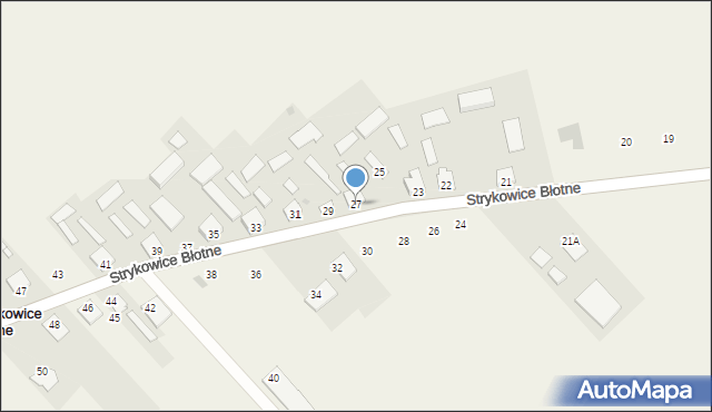 Strykowice Błotne, Strykowice Błotne, 27, mapa Strykowice Błotne