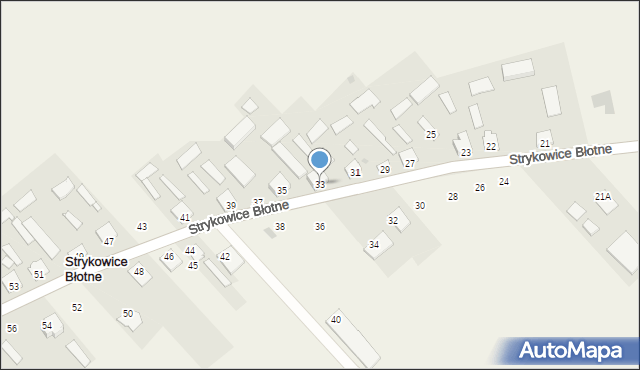 Strykowice Błotne, Strykowice Błotne, 33, mapa Strykowice Błotne