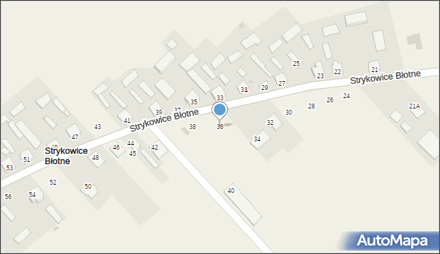 Strykowice Błotne, Strykowice Błotne, 36, mapa Strykowice Błotne